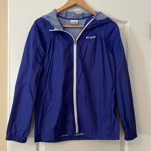 Columbia blue rain jacket, girls XL